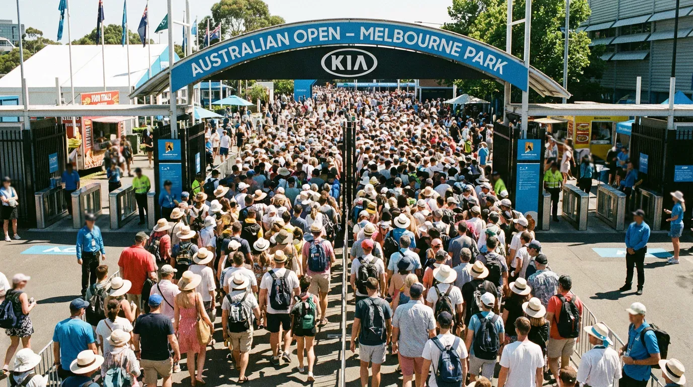 Récord de asistencia de 1.37 millones de espectadores en el Australian Open 2026 en Melbourne Park